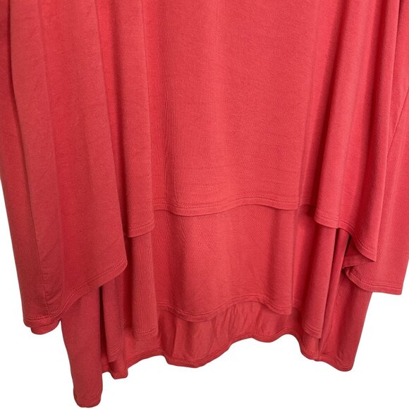 Soft Surroundings Coral Long Sleeve Layered Tunic Top. 1X - Picture 6 of 8